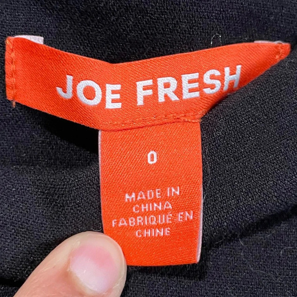 Joe Fresh Black Skirt with Leather Trim - Size 0 - Picture 5 of 7